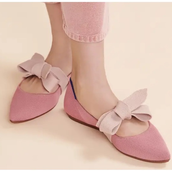 Rothy's Shoes - ROTHY'S Retired Rosebud Light Pink Mary Jane Flats Shoes Sz 9
